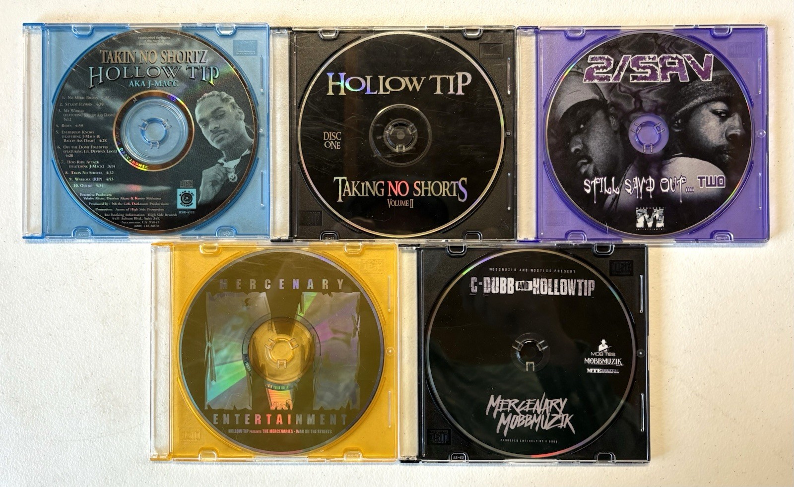 5x Hollow Tip CD Lot (Takin No Shortz, Still Sav’d Out, Mercenaries War Streets)