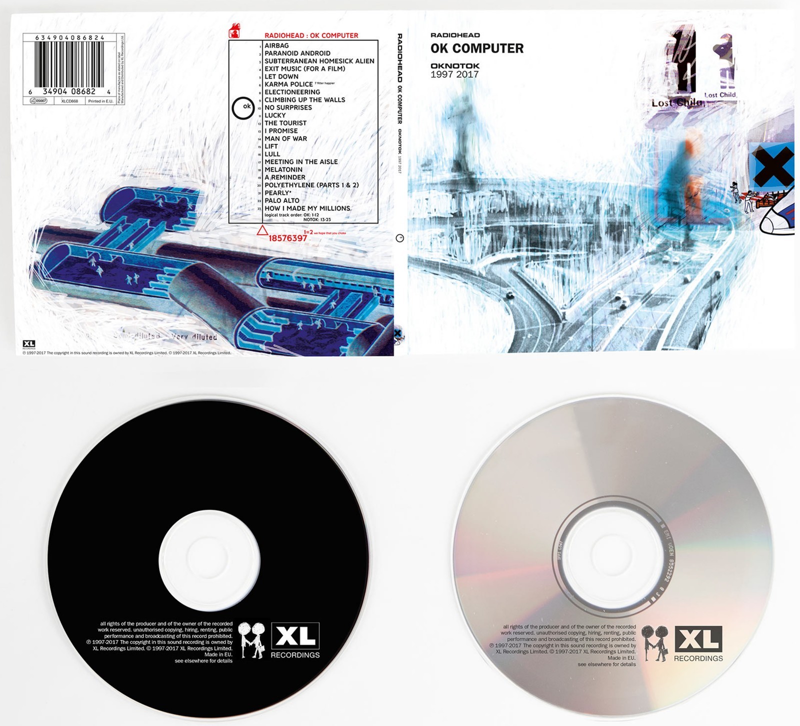 RADIOHEAD CD x 2 OK COMPUTER OKNOTOK 1997 – 2017 Deluxe 23 Tracks DOUBLE + sheet