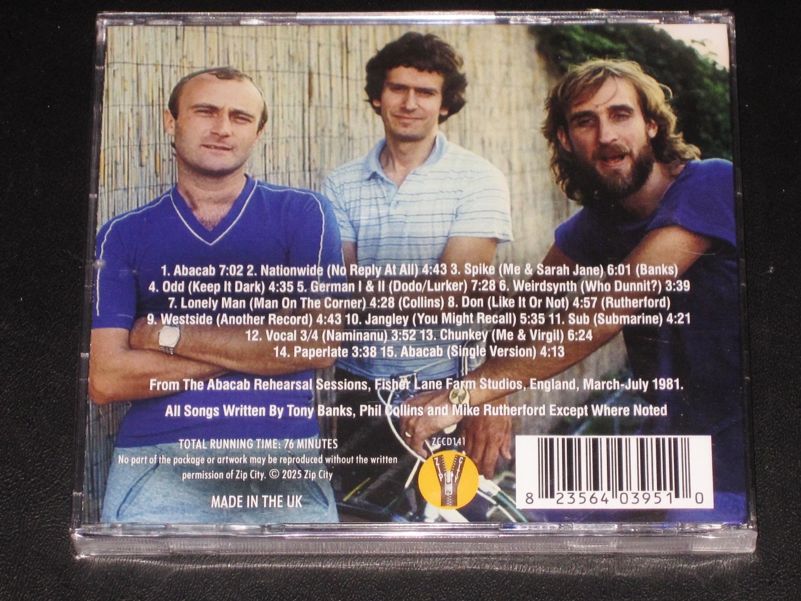 Genesis: The Abacab Sessions – 1981 Rehearsals CD 2025 Zip City UK ZCCD141 NEW