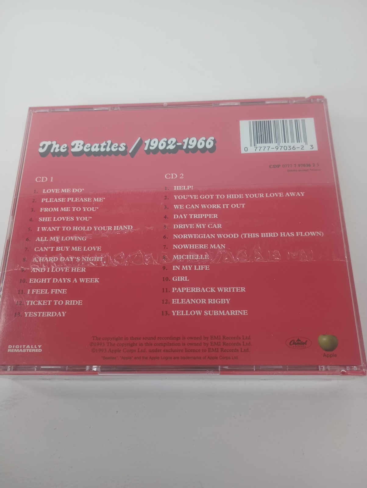 2 CD New Sealed The Beatles Greatest Hits 1962-1966 Remastered 26 songs EMI Red