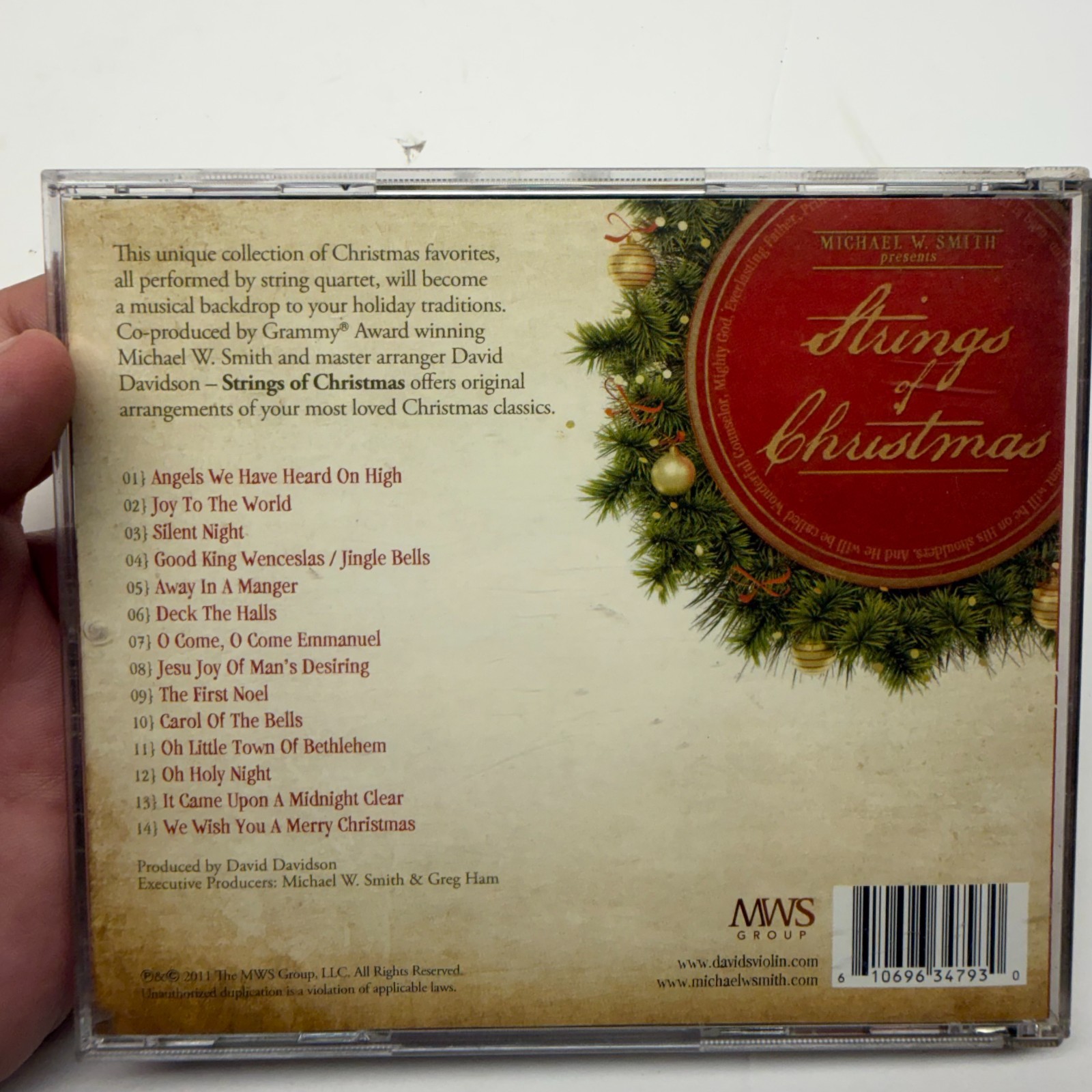 Michael W. Smith Presents – Strings of Christmas – Violin CD 2011 MWS Group USED