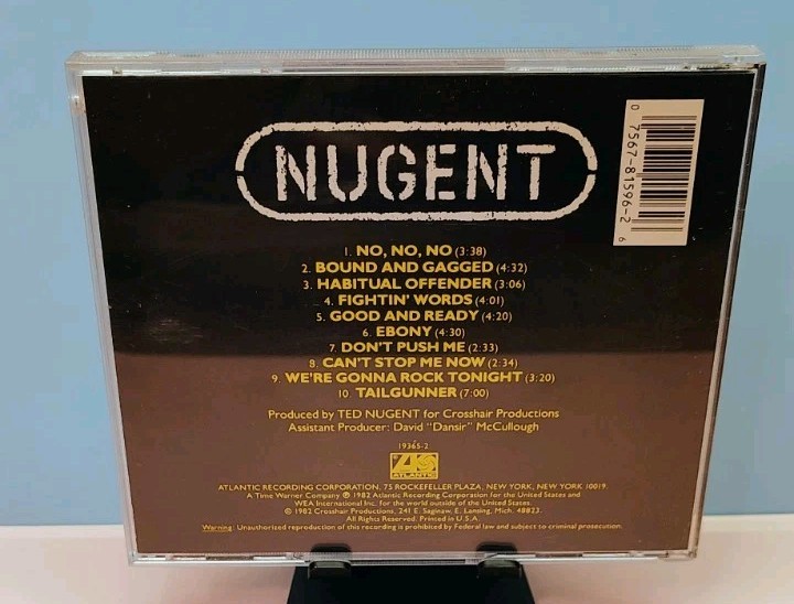 [Ted Nugent – Nugent (1982) Atlantic CD Rare Hard Rock rare opp mint disc