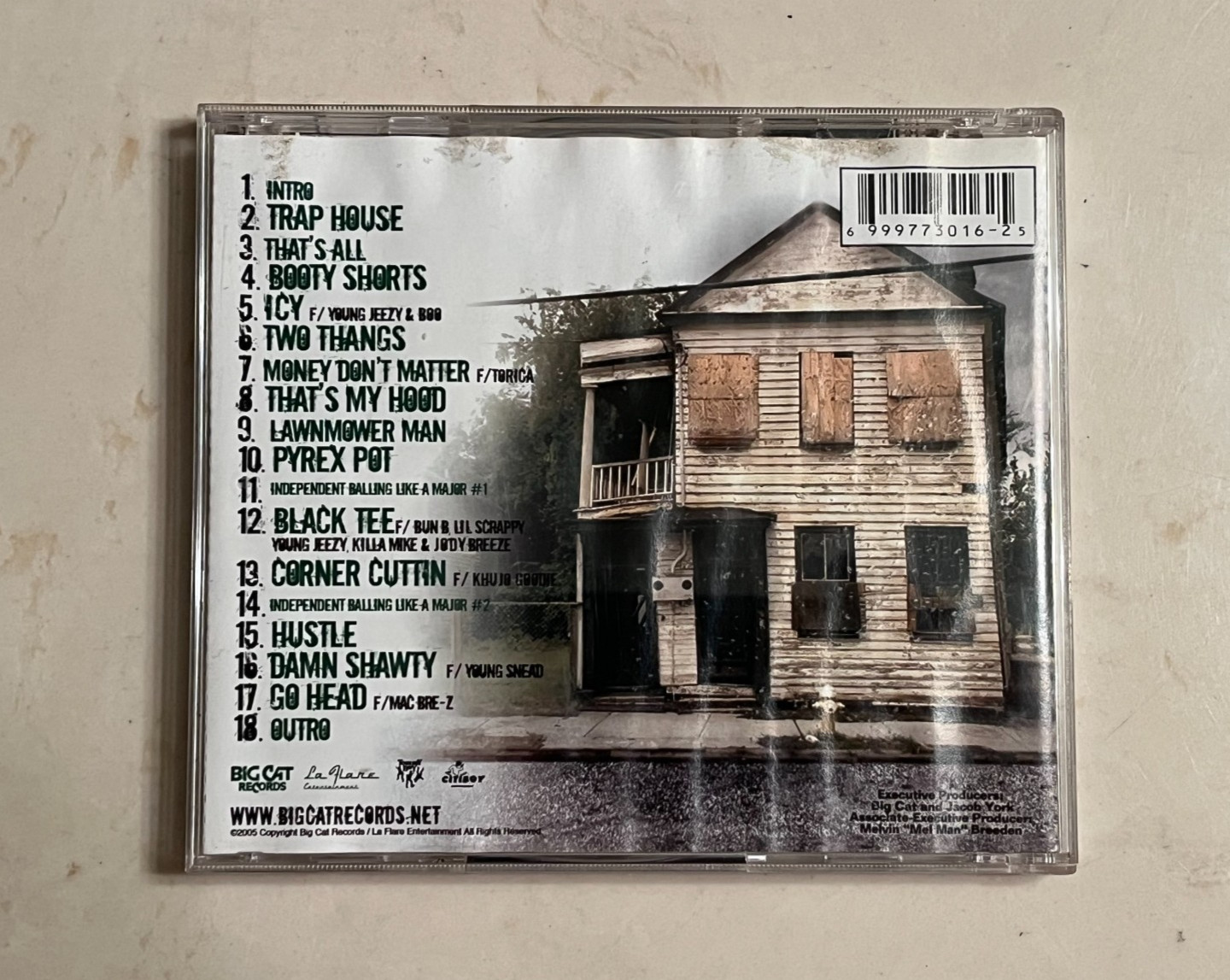 TRAP HOUSE CD Album by GUCCI MANE Big Cat Records 2005 *No Scratches*