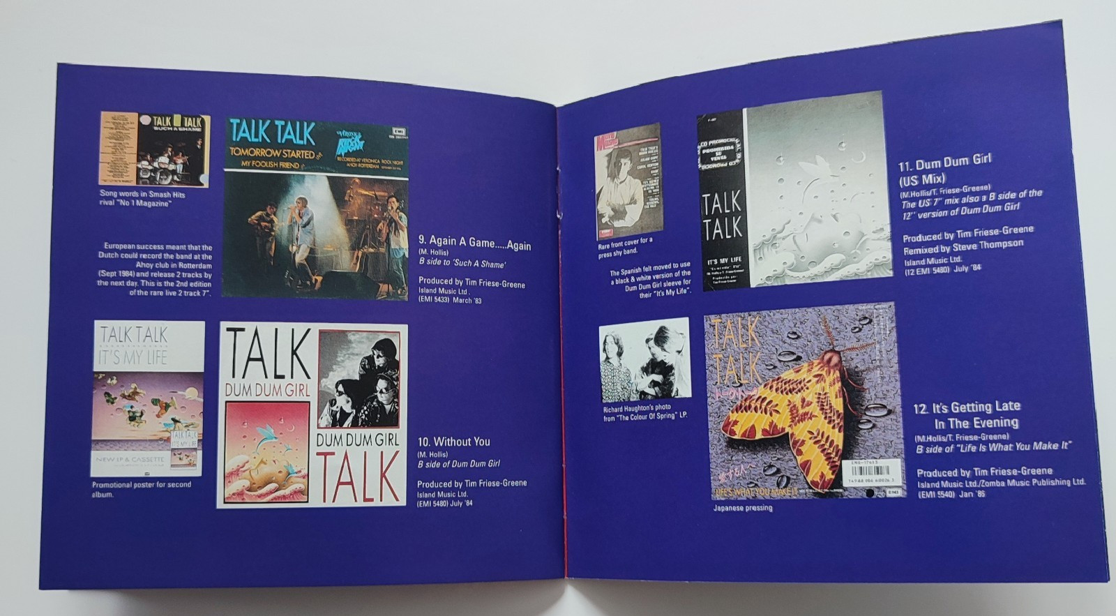Talk Talk Asides Besides CD 2 Disc Set Collection B-sides Remixes Mark Hollis
