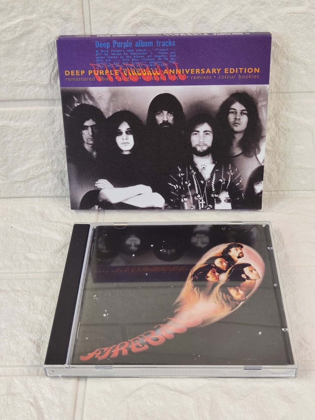 A commemorative CD edition of Deep Purple’s “Fireball” 25th Anniversary Edition