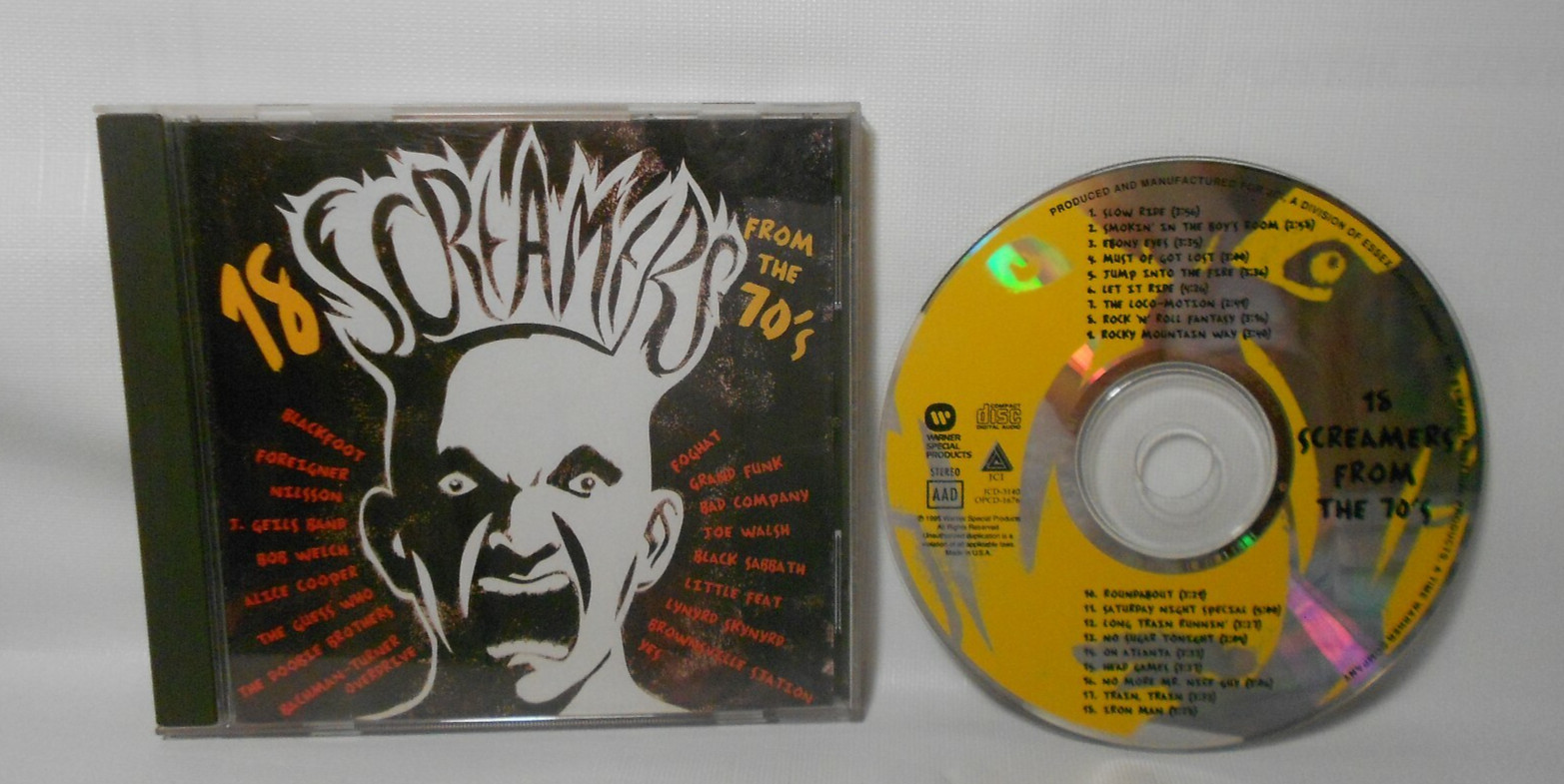 18 Screamers From the 70’s 1970’s (Audio Music CD) FREE SHIPPING