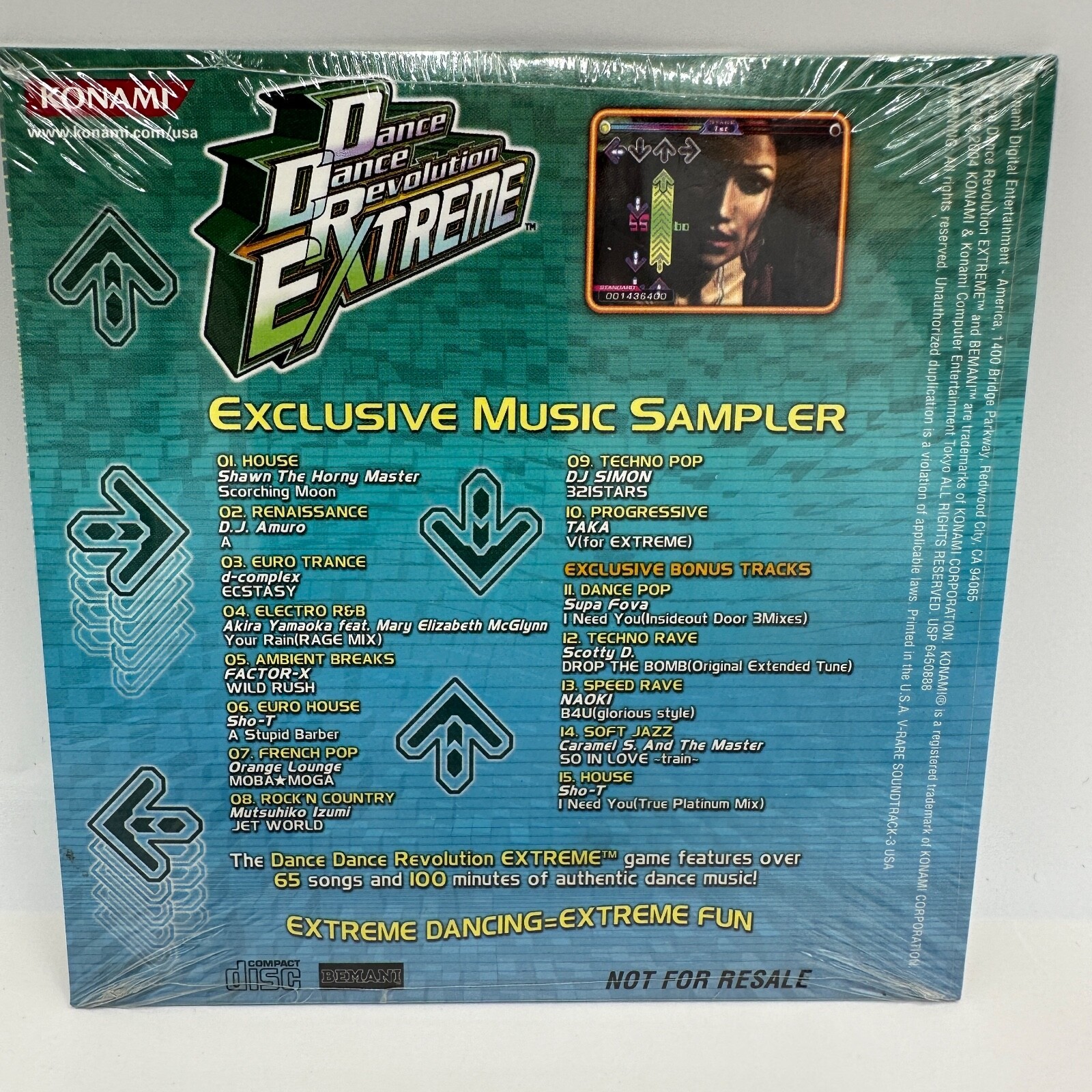 Dance Dance Revolution Extreme Limited Edition Music Sampler CD Sealed 2004