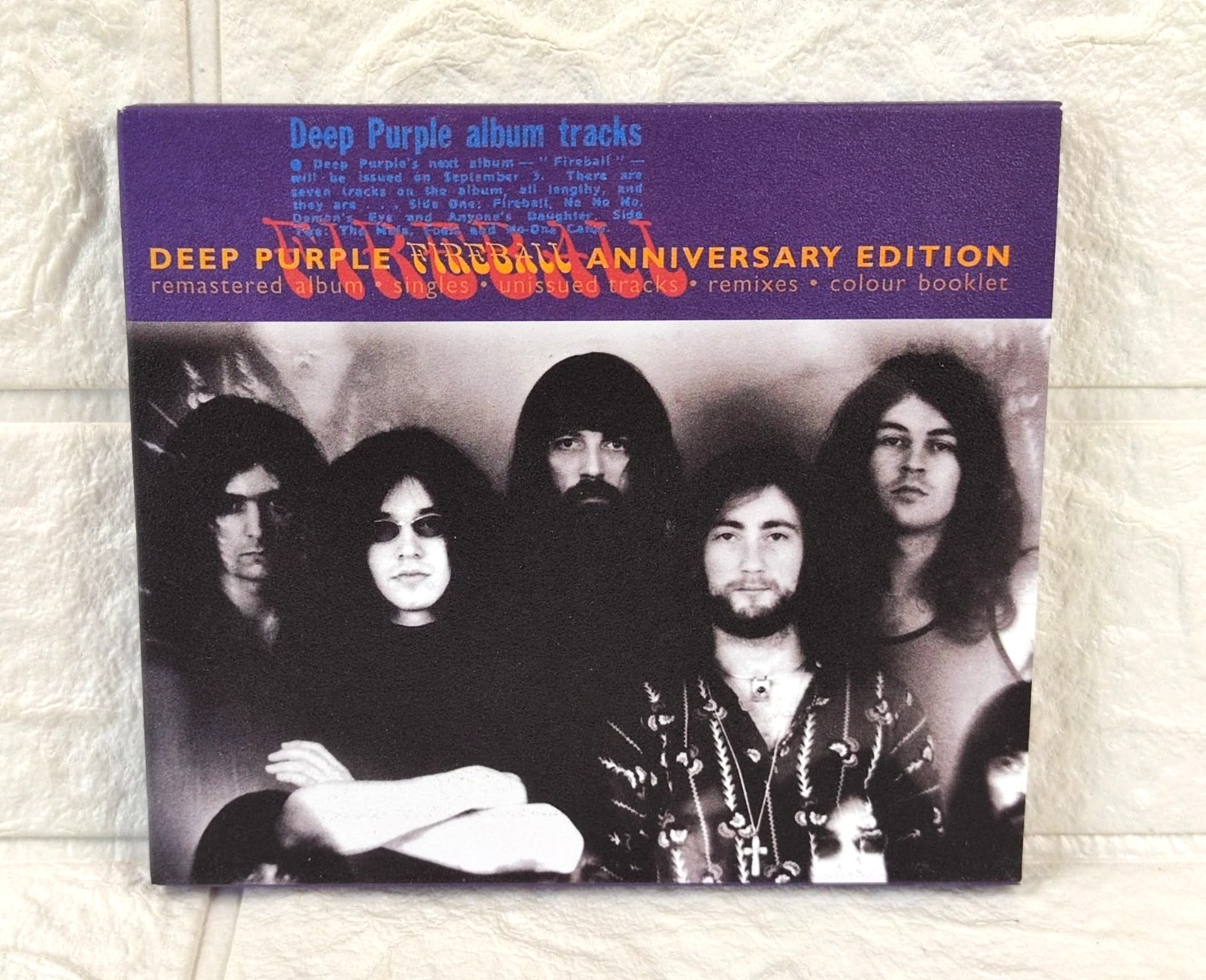 A commemorative CD edition of Deep Purple’s “Fireball” 25th Anniversary Edition