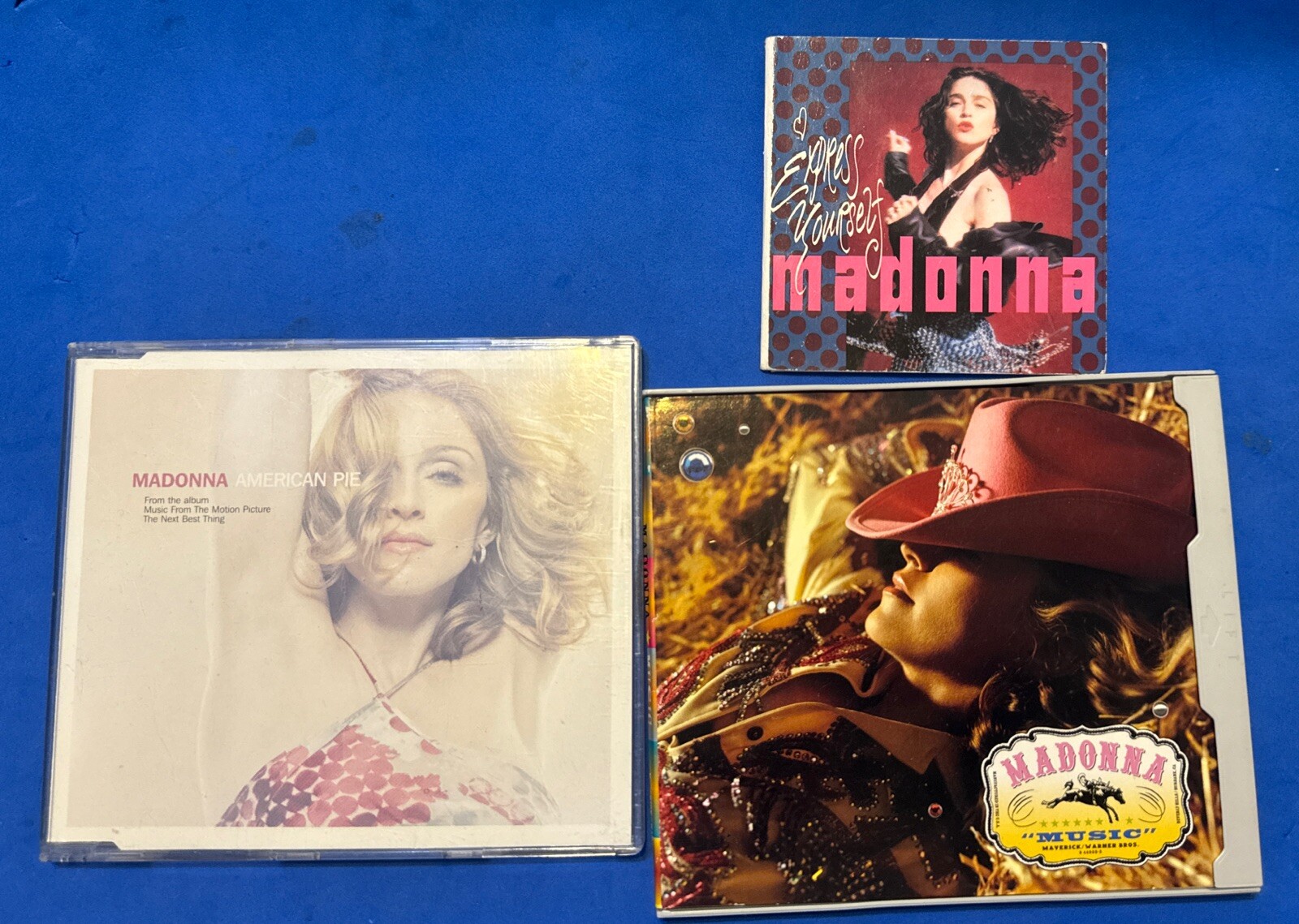 MADONNA CD LOT AMERICAN PIE MUSIC EXPRESS YOURSELF 2 CDs + 1 CASE ONLY