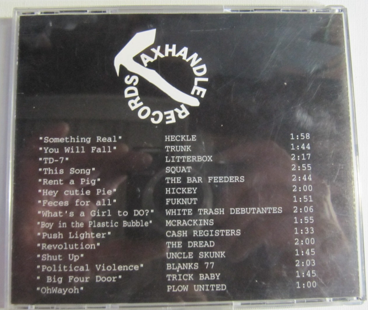AXHANDLE PUNK Compilation CD Hickey BLANKS 77 Plow United MCRACKINS The Dread