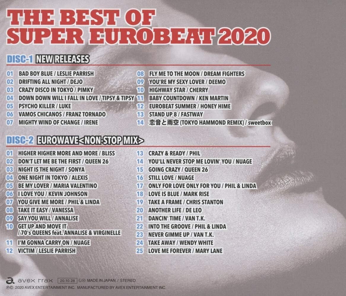 New Avex Trax V.A. The Best Of Super Eurobeat 2020 2 Cd Japan Music 30Th