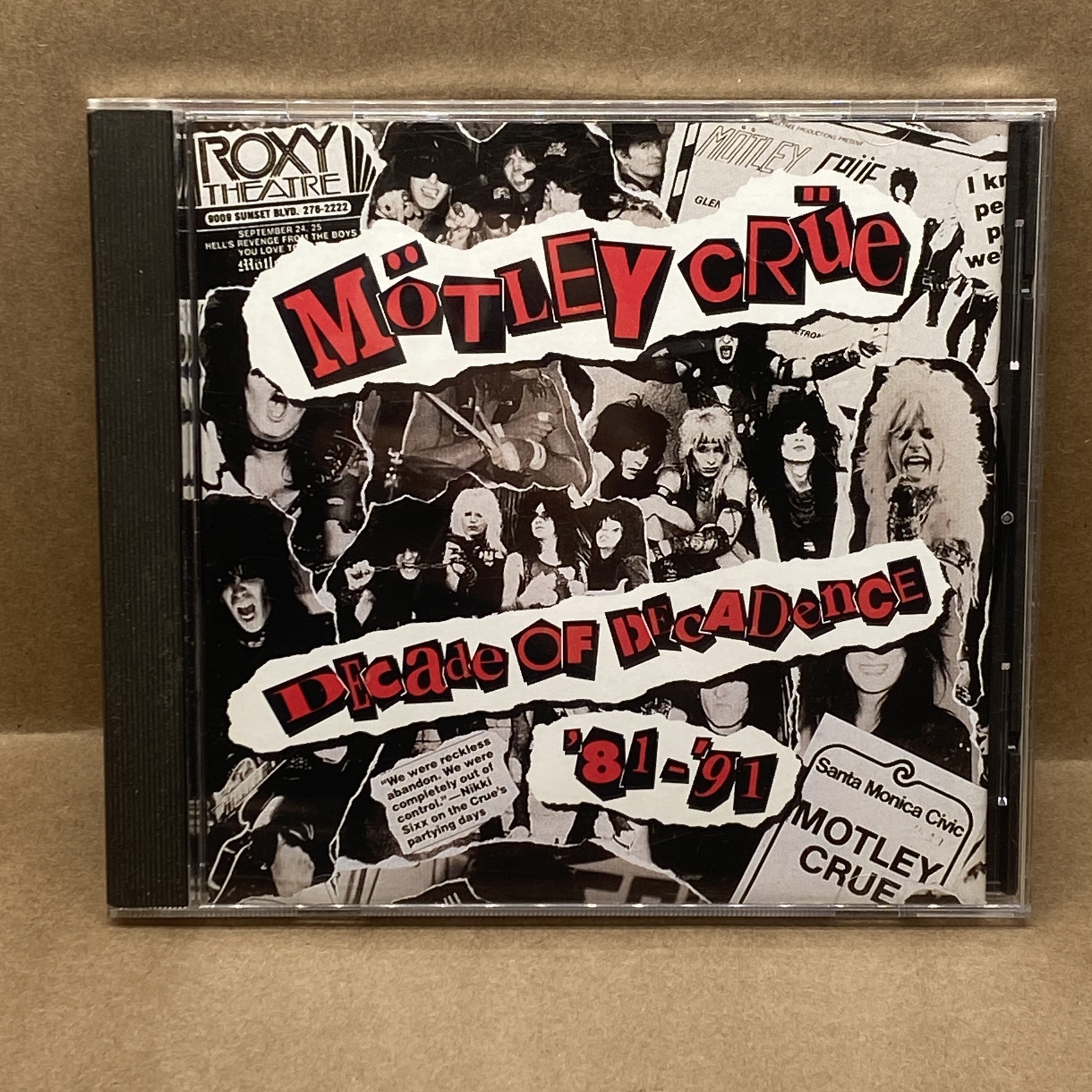 Mötley Crüe Decade of Decadence ’81-’91 CD BMG Club Edition Hard Rock Glam Metal