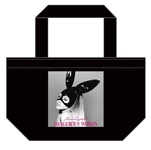 Ariana Grande Sealed CD DANGEROUS WOMAN Japan Special Pkg Mini-Tote Bag Sticker