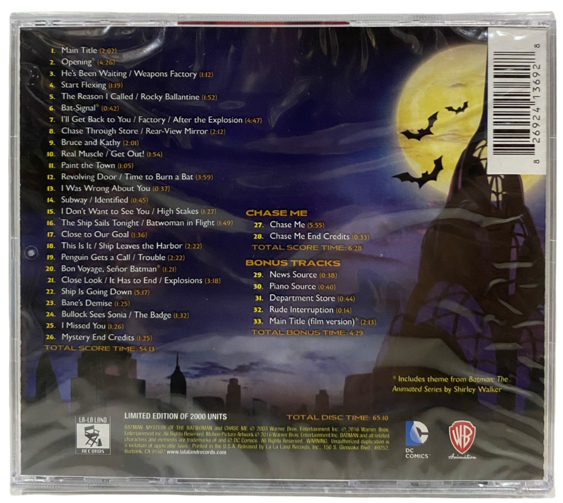 Batman: Mystery of the Batwoman Soundtrack Score CD Lolita Ritmanis NEW 2016 DC