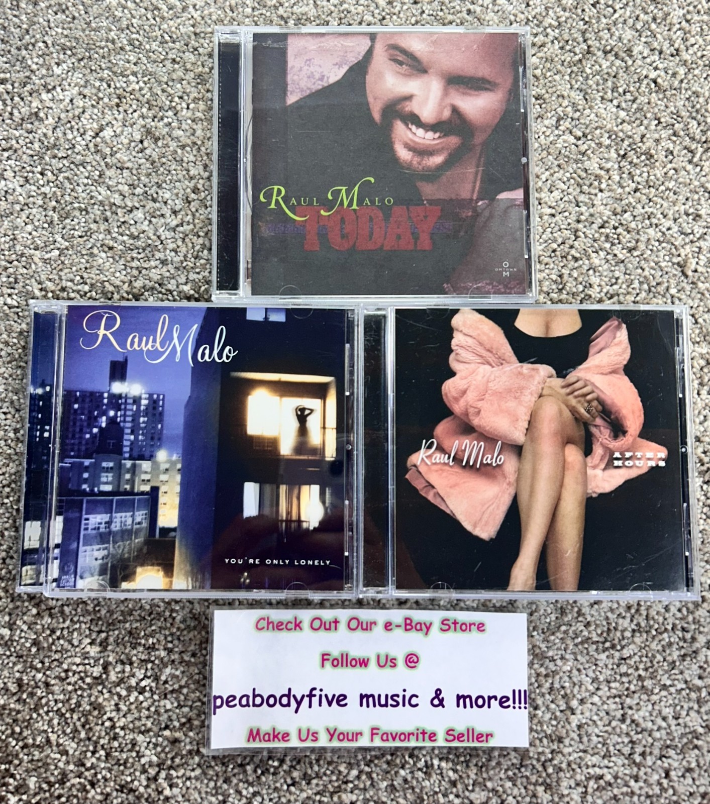 Lot Of 3 RAUL MALO CDS – Today, You’re Only Lonely, After Hours (The Mavericks)