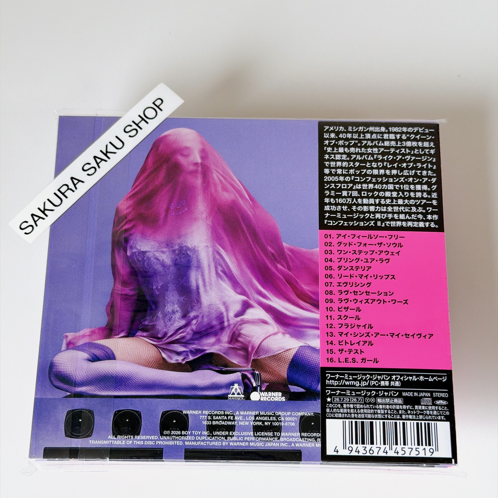 Madonna Confessions II CD Standard Japan Limited ED + Sticker + bookmark PRE