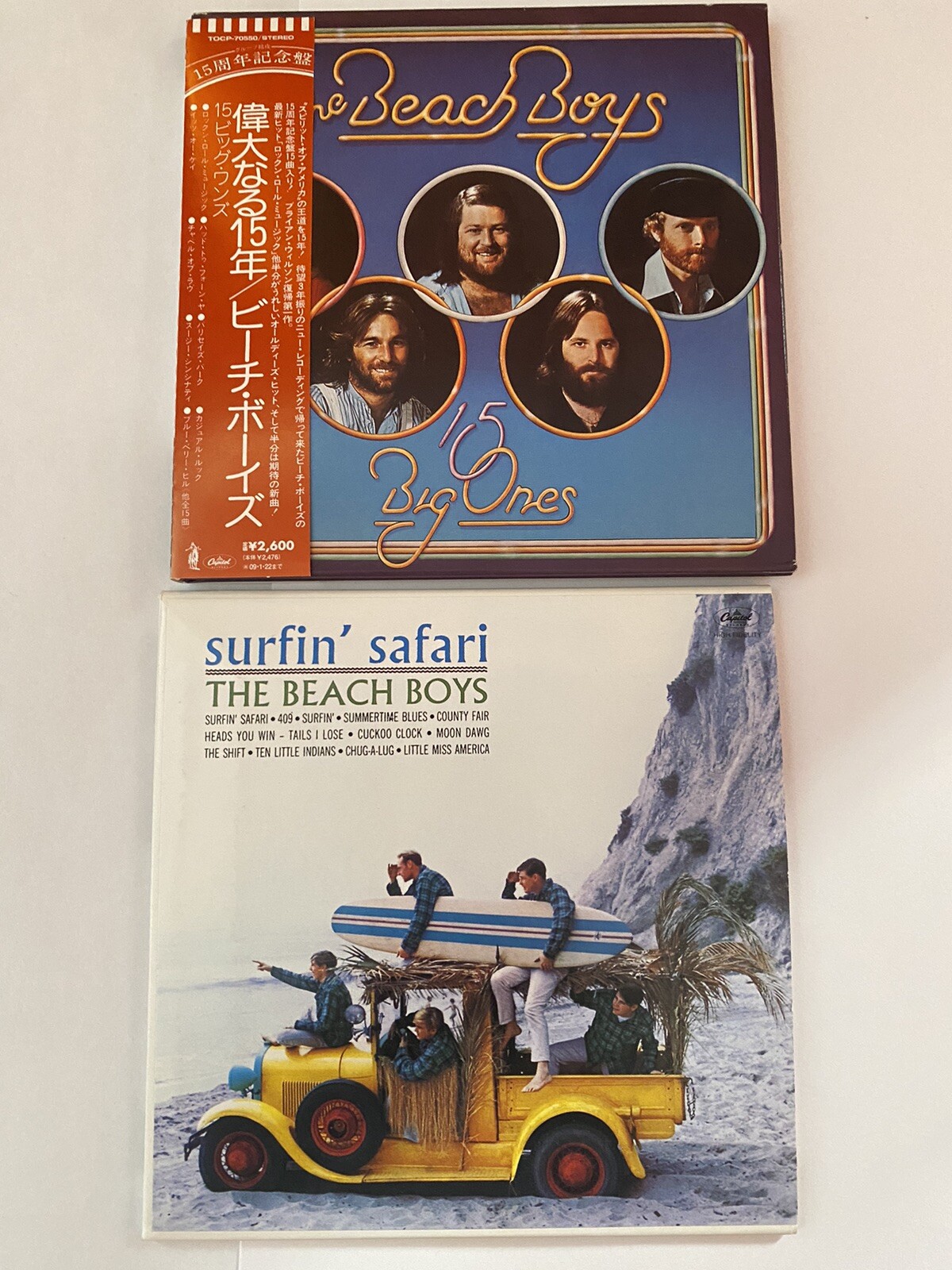 Beach Boys 15 Big Ones, Surfin Safari, CDS, Japanese Imports Mint, RARE,