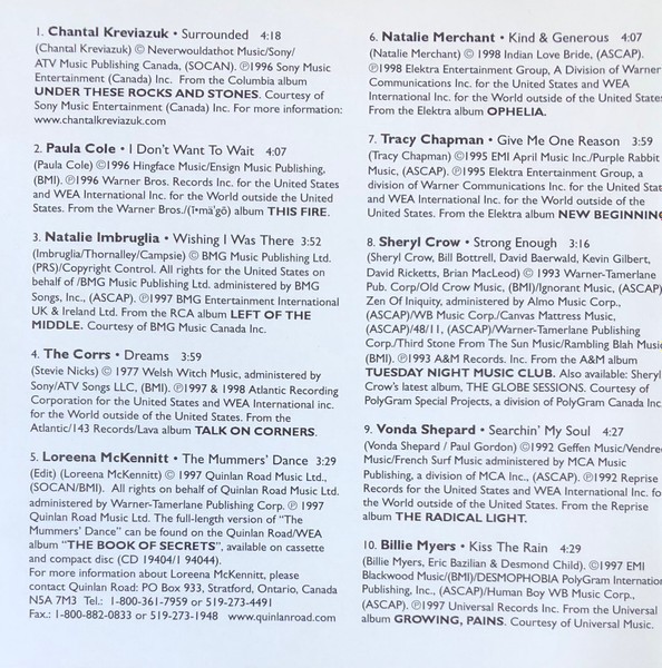 Various – Women & Songs 2 (CD) (Good Plus (G+)) – 3900658153