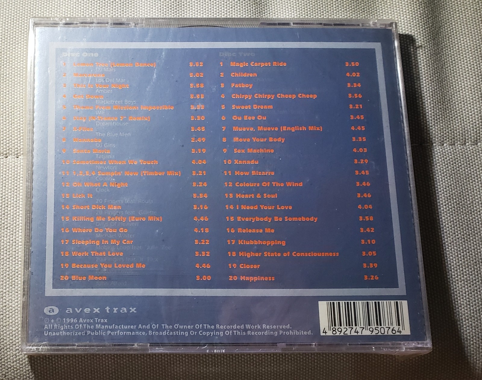 Rare avex trax Best of No.1 Hits CD 1996 new sealed