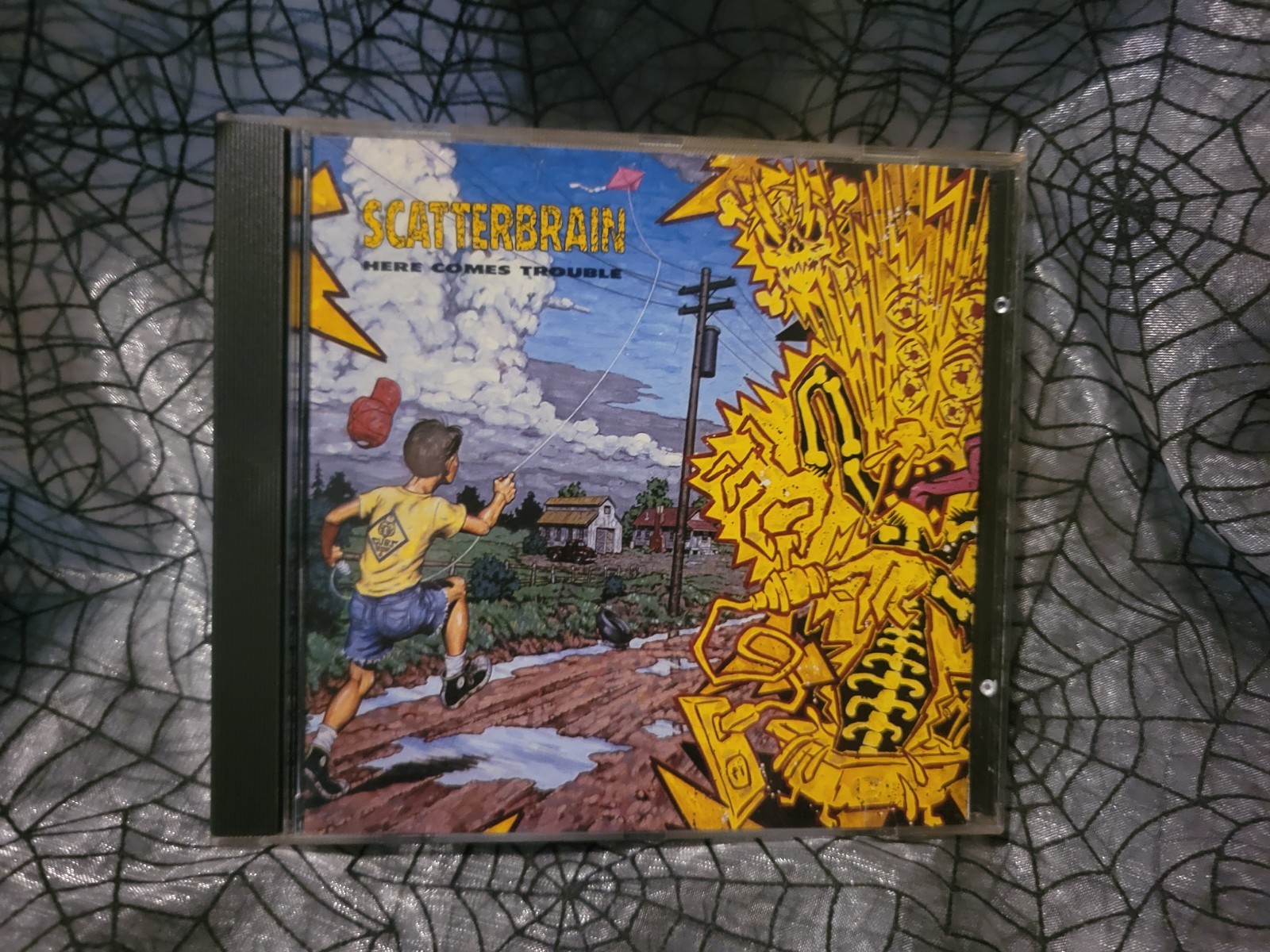 SCATTERBRAIN Here Comes Trouble CD 1990 In-Effect Records Thrash Metal Punk