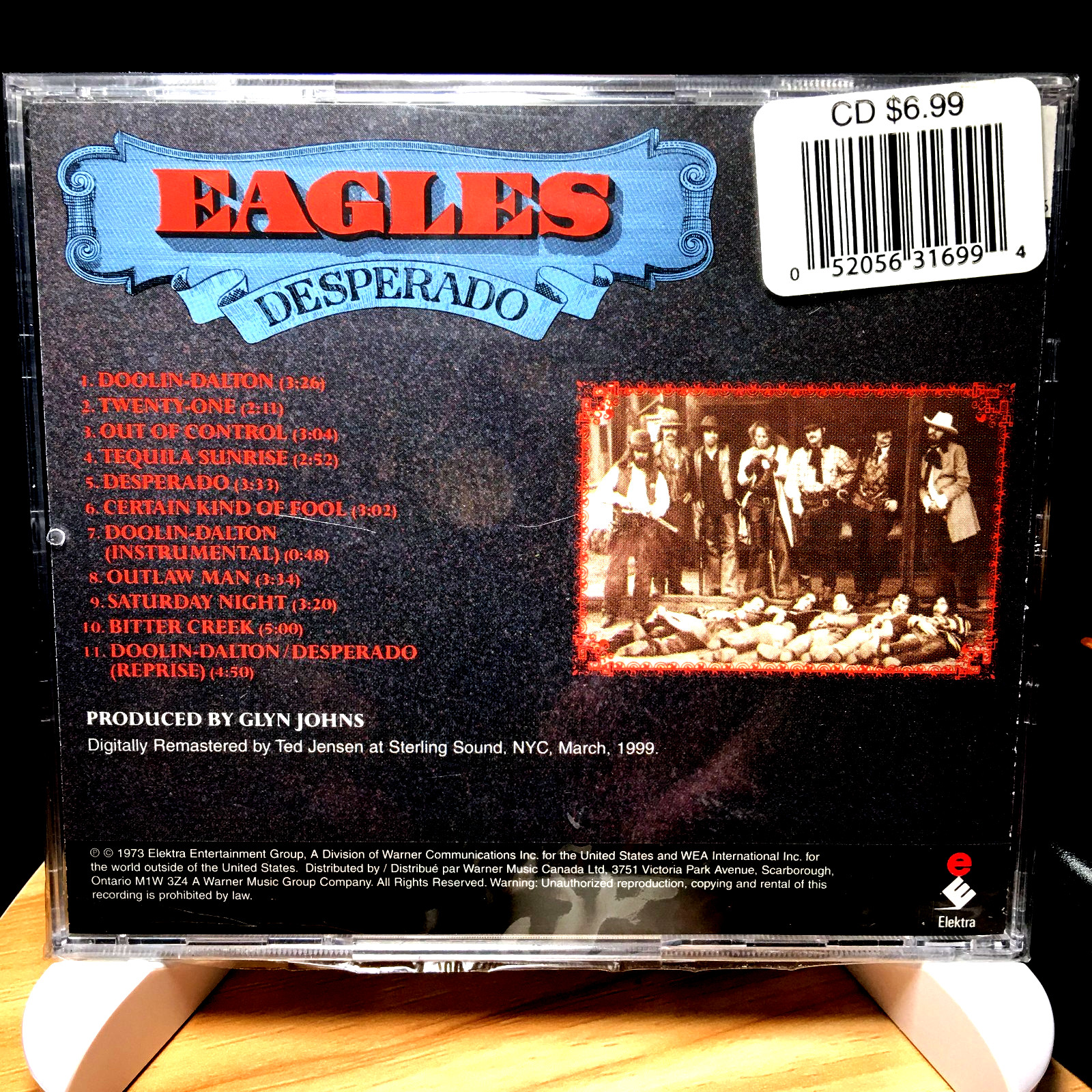 Desperado by The Eagles (CD 1973/1999 Elektra Ent.) Classic Rock. Remastered.