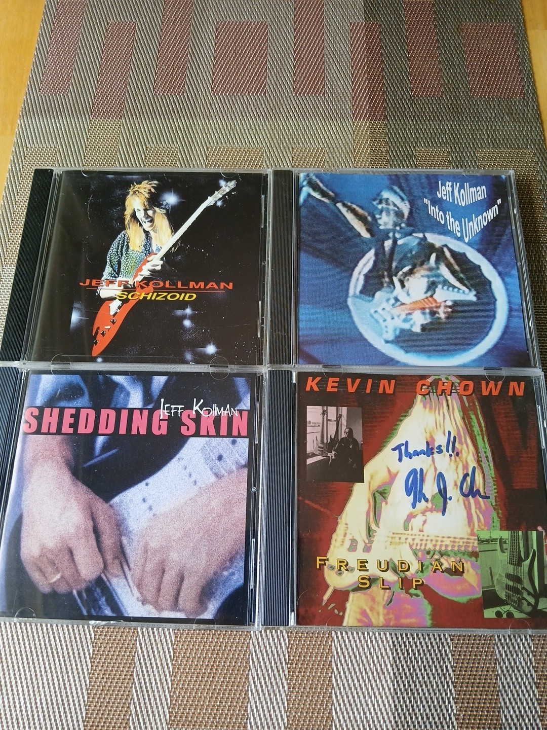 Jeff Kollman Schizoid Unknown Shedding Skin Kevin Chown 4 CD Lot Shred Signed