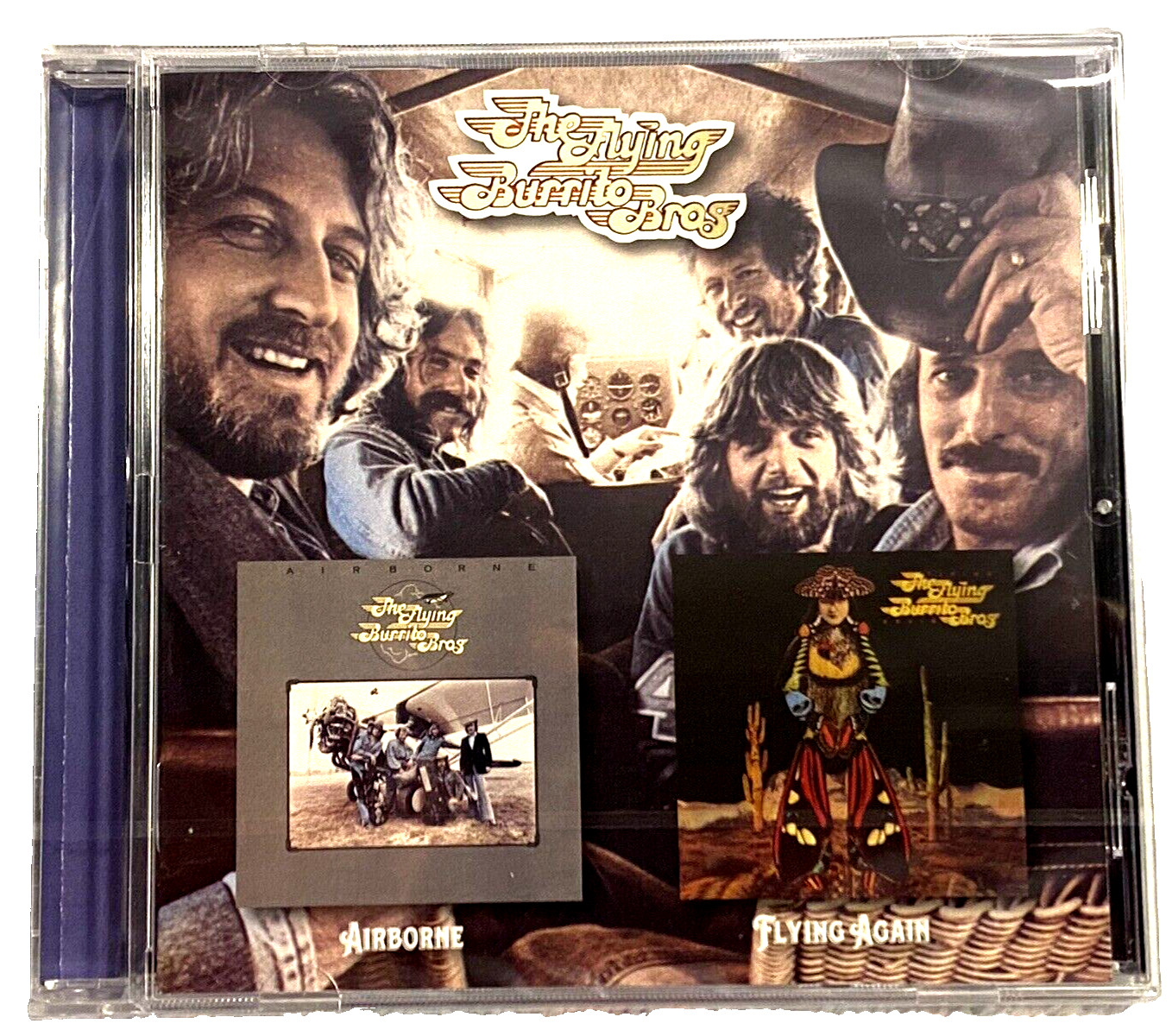 THE FLYING BURRITO BROTHERS 2 Albums on 1 CD Airborne & Flying Again *SEALED**