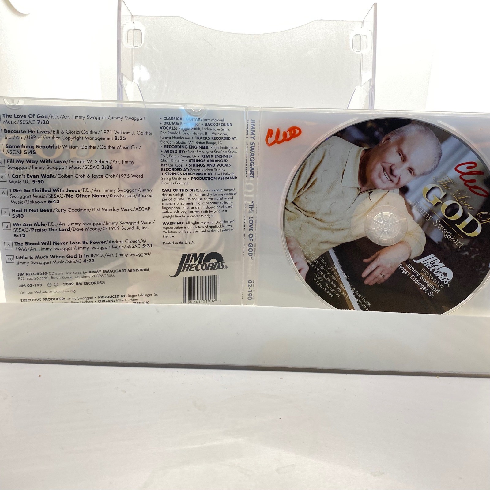 Jimmy Swaggart The Love of God CD 2009 Jim Records 02-190 Gospel Christian Piano