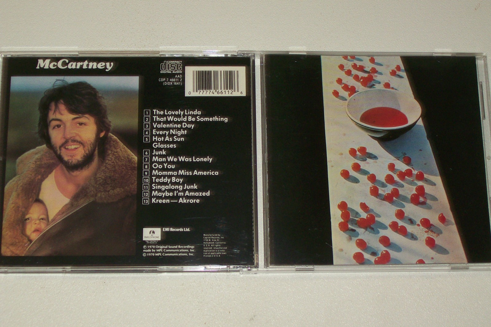 McCartney: by Paul McCartney (CD, 1987 Capital Records) 13 Tracks
