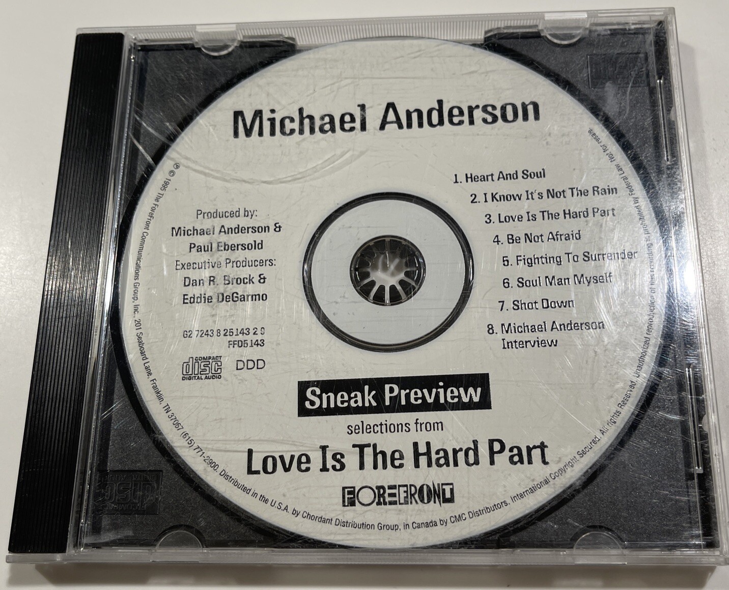 EXCLUSIVE 32 Min INTERVIEW Michael Anderson “Love Is The Hard Part” ‘95 PROMO CD