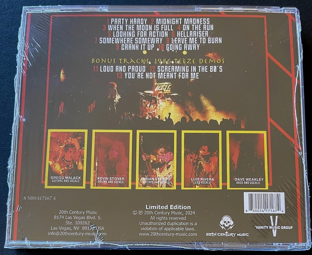 TEEZE St cd + 3 BOUNS TRACKS + STICKER Motley Crue RATT Roughhouse BRITNY FOX
