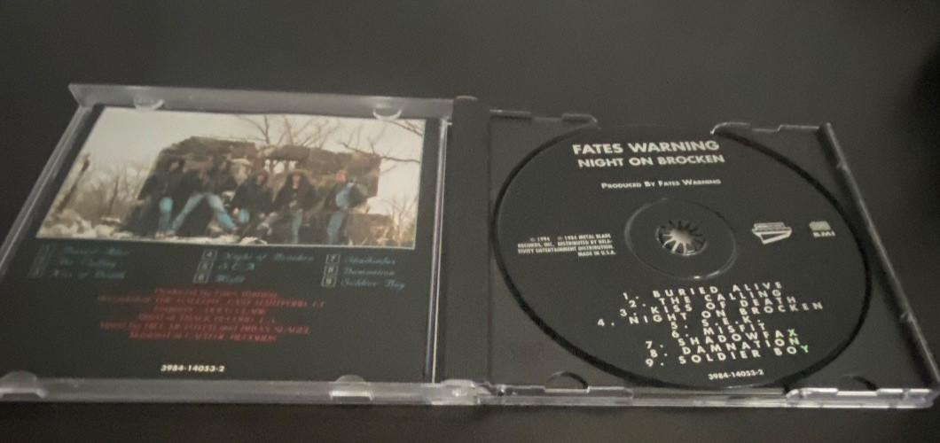 FATES WARNING – Night on Brocken ( 1994) Metal Blade 398414053-2-Used CD – Mint