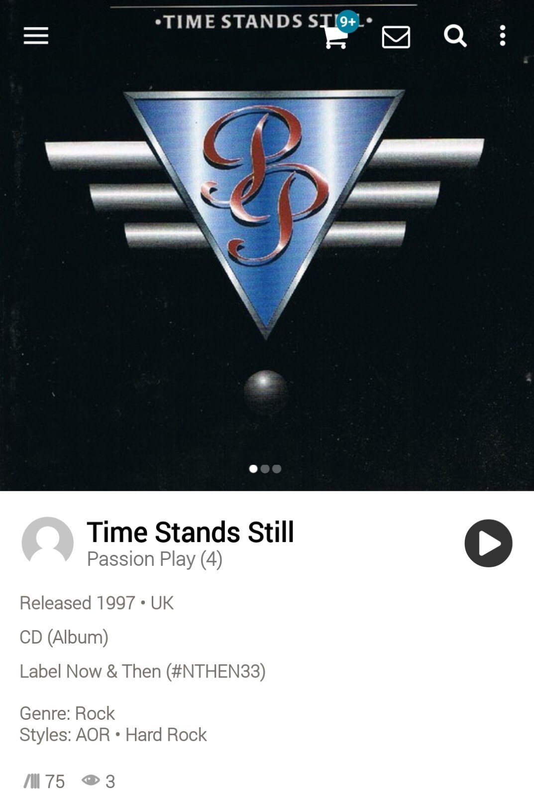 Passion Play ~ Time Stands Still CD 1997 Hi-Tech AOR Soft Melodic Rock FM Dare