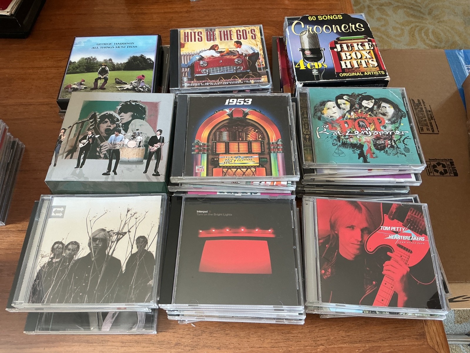 Rock CDs Bulk Lot of 68 Excellent Condition Ex-DJ Collection Stones, Clapton