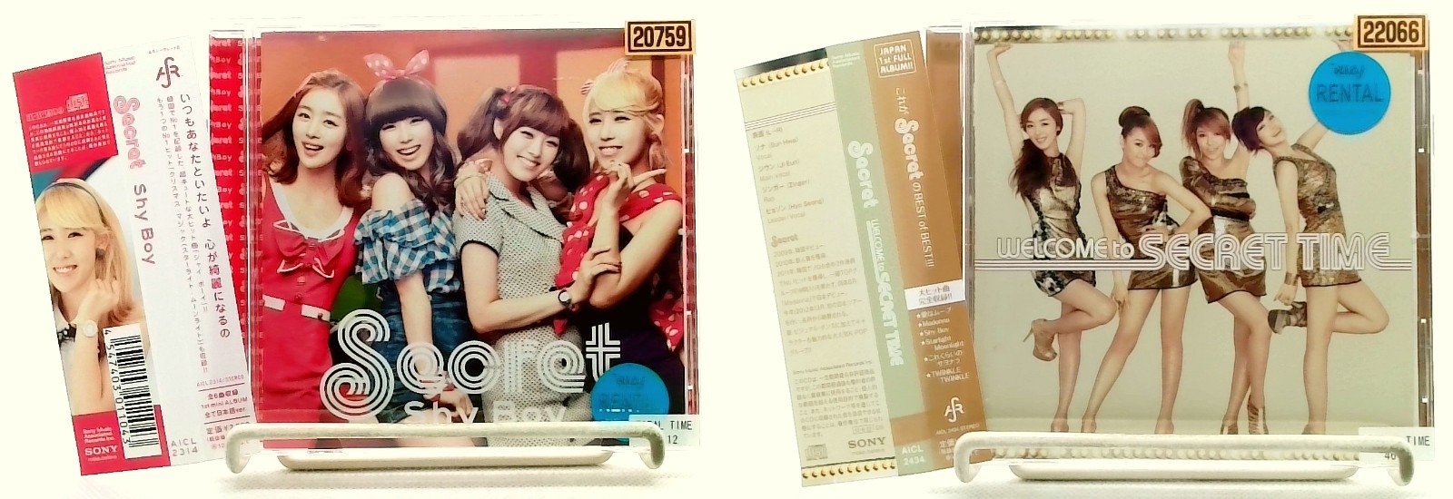 Secret 2ALBUM SET – Shy Boy/WELCOME to SECRET TIME [CD/OBI] JAPAN K-Pop,J-Pop