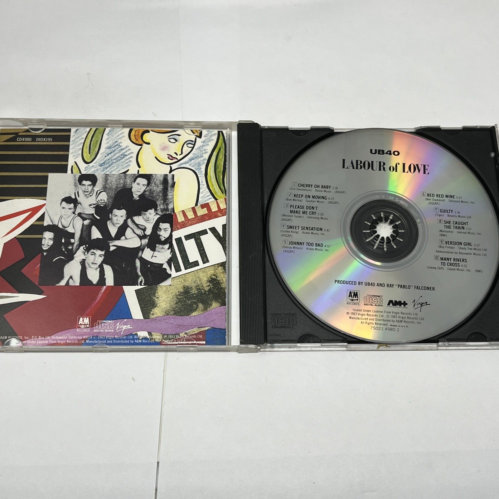 UB40 – Labour of Love CD (1983 A&M Records) Reggae Pop Album