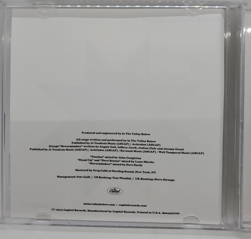 Peaches – In The Valley Below – EP Promo CD 2013 Capitol Records 4 Songs
