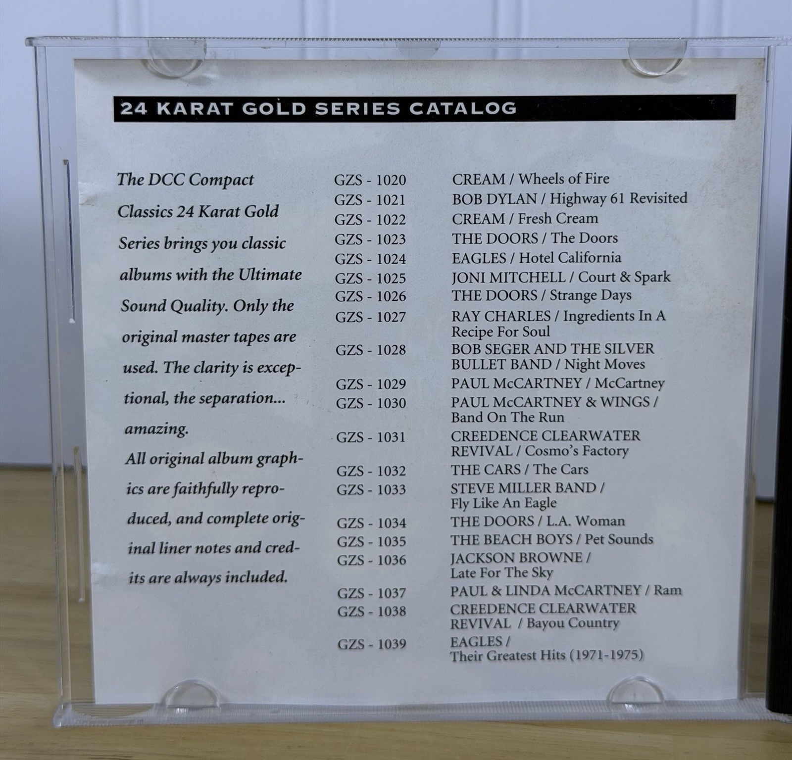 DCC 24K Gold Sampler – Promo – CD 1993 McCartney Beach Boys CCR + Audiophile!