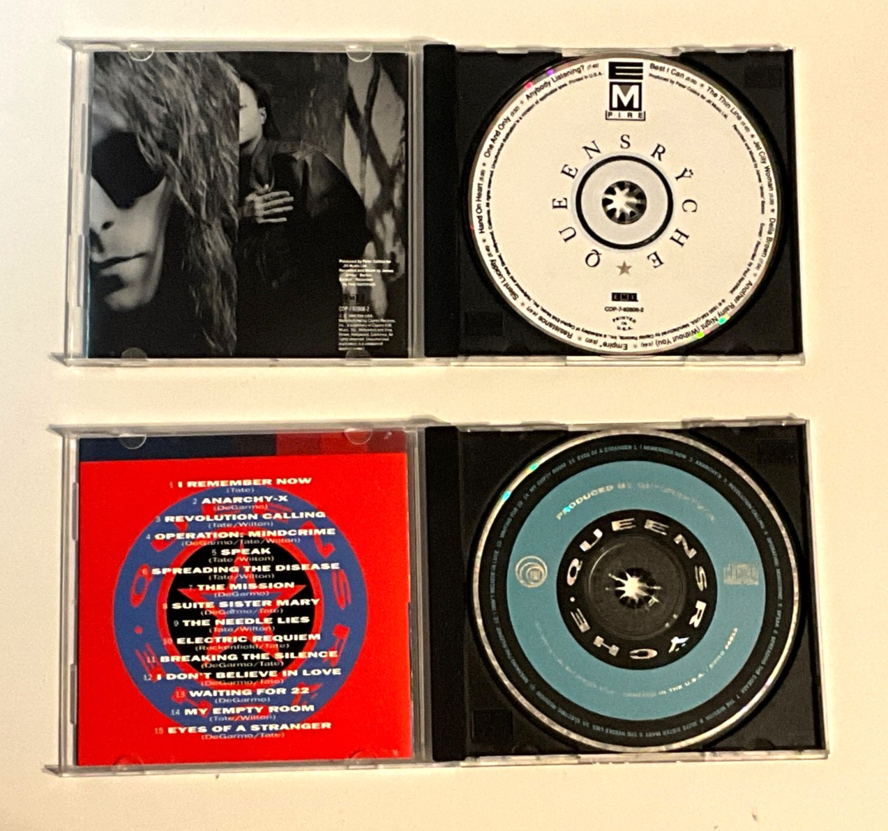 Queensryche 4 CD Lot Dedicated To Chaos, Live Evolution, Empire, Live Crime