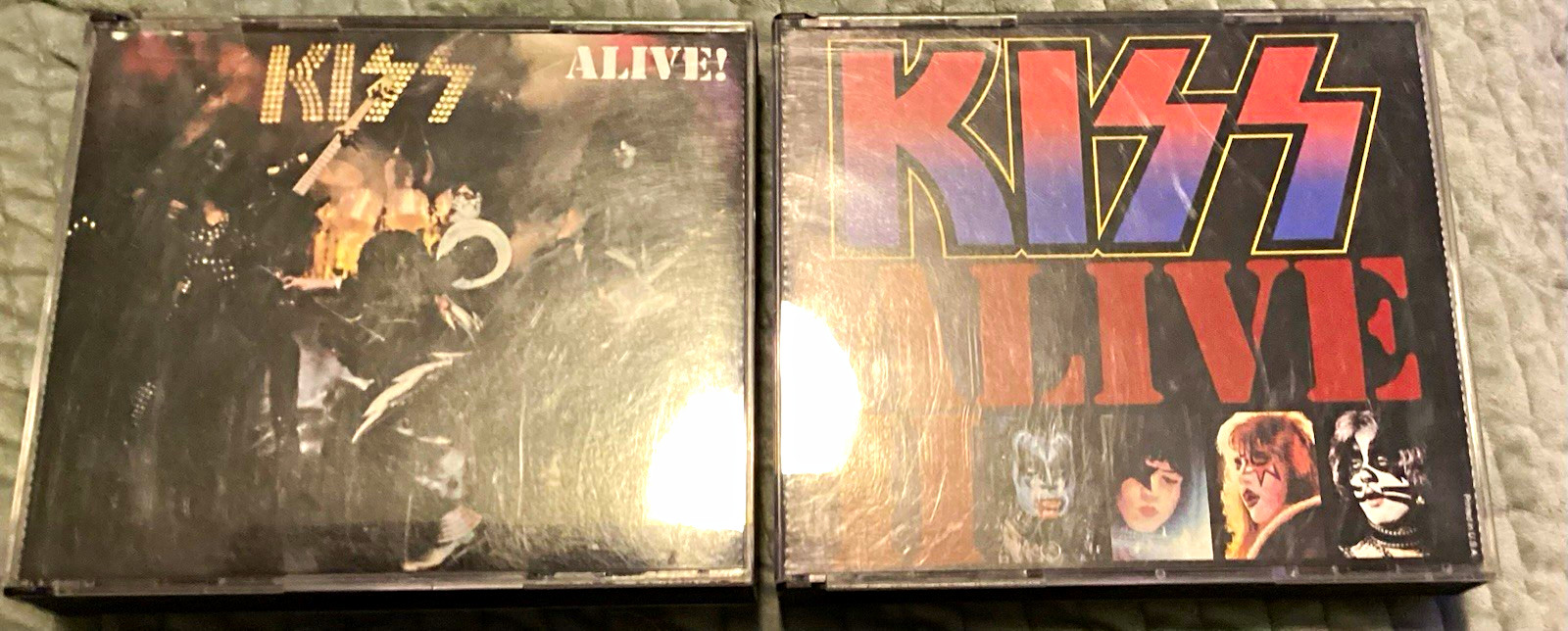 KISS Alive! & Alive II 2-CD Rock Album Lot, Casablanca 1977, Jewel Cases