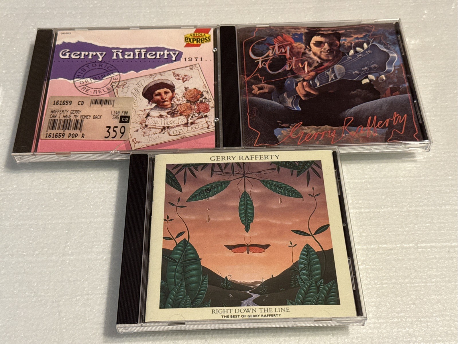 GERRY RAFFERTY CD LOT [GREATEST HITS, CITY TO.., CAN I HAVE MY MONEY BACK] BEST