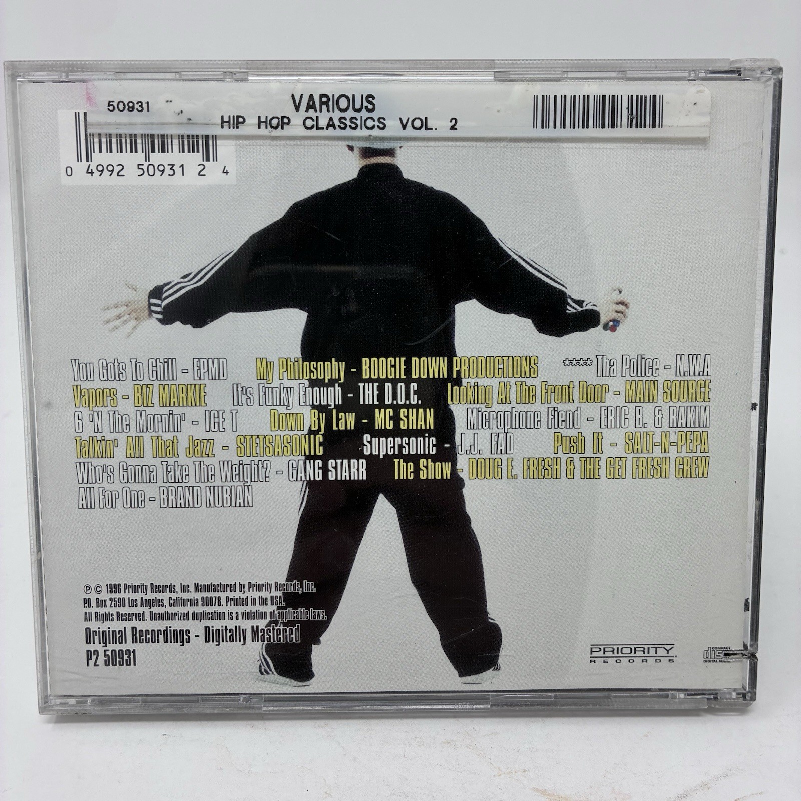 Hip Hop Classics, Vol. 2 by Various Artists (CD, 1996, Priority Records)