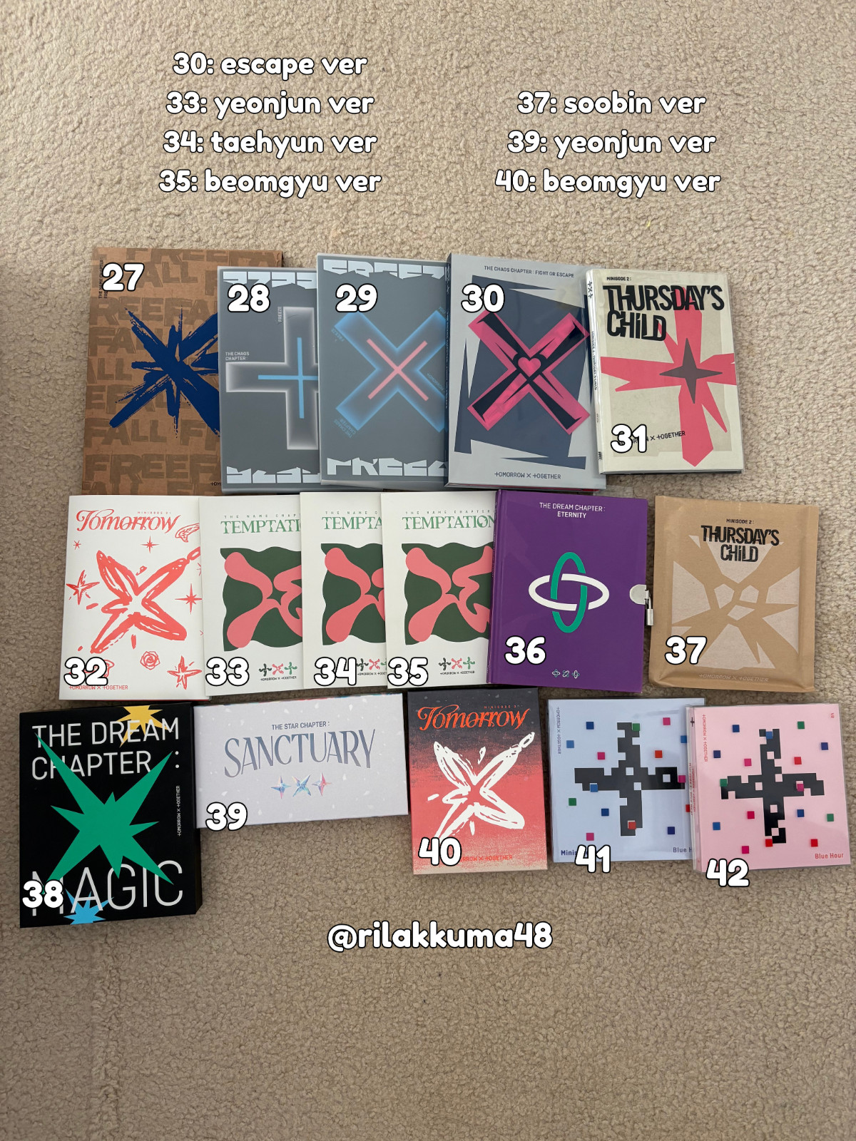Kpop Albums (BTS, TXT, and more) (photocards sold separately)