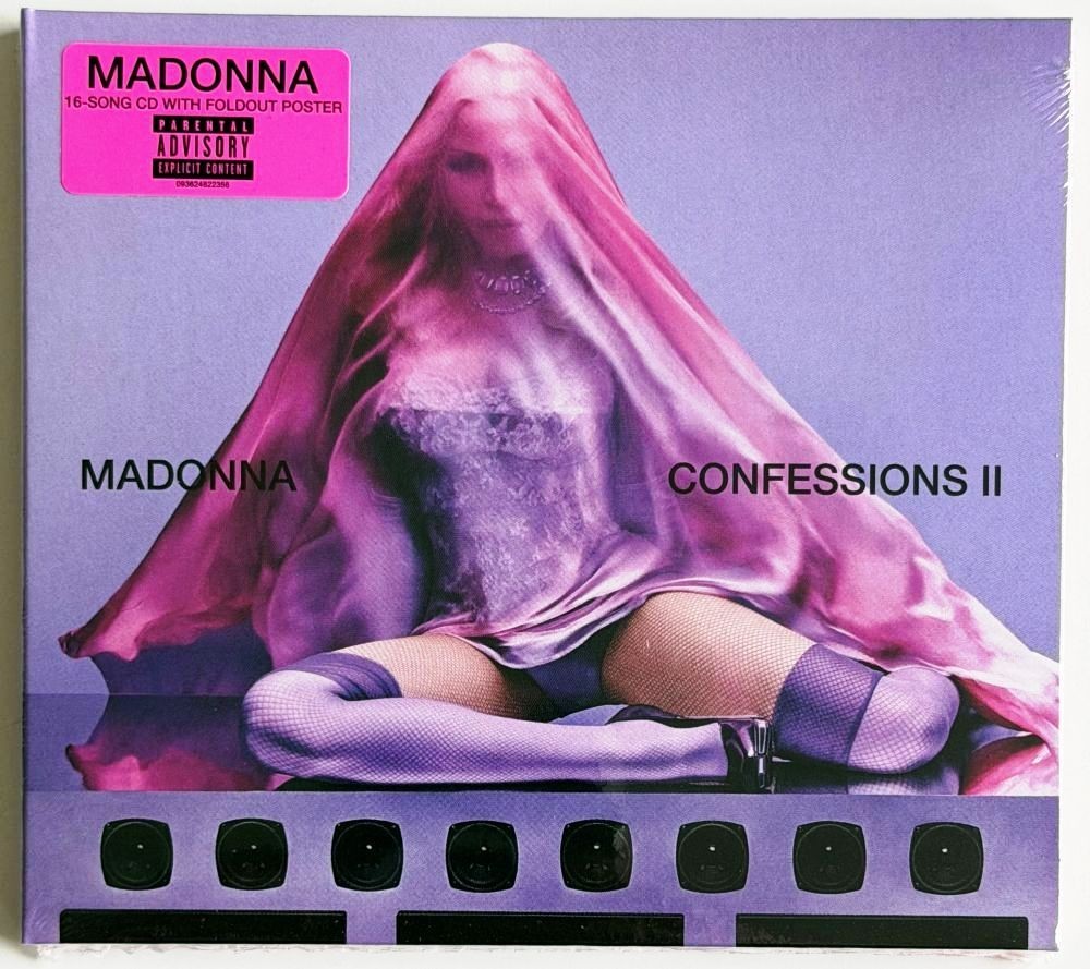 MADONNA CONFESSIONS II STANDARD 16 TRACK CD ALBUM w/ SOFT PACK + POSTER SEALED