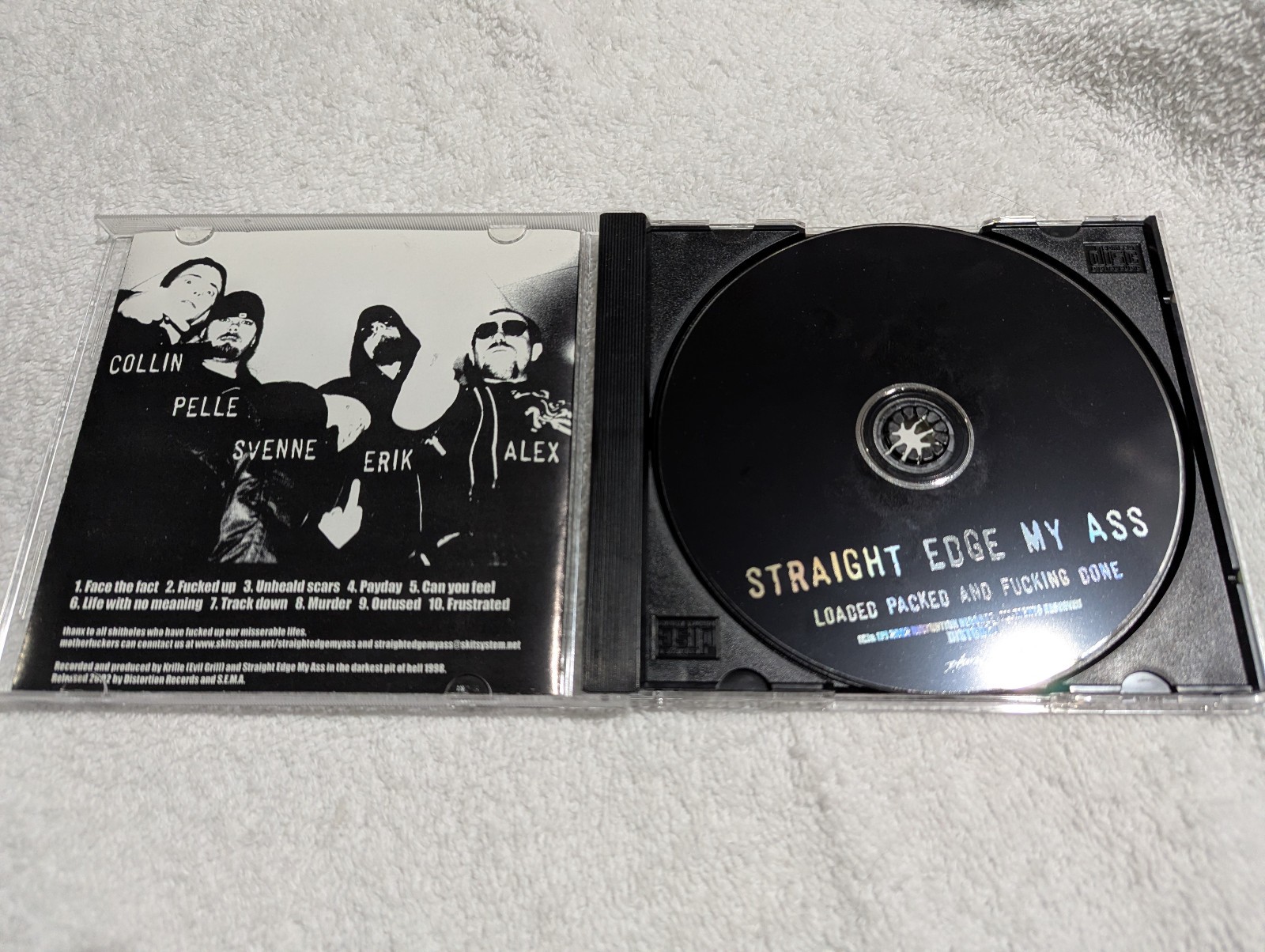 STRAIGHT EDGE MY ASS Packed Loaded And CD Distortion Sweden HC punk Totalitar