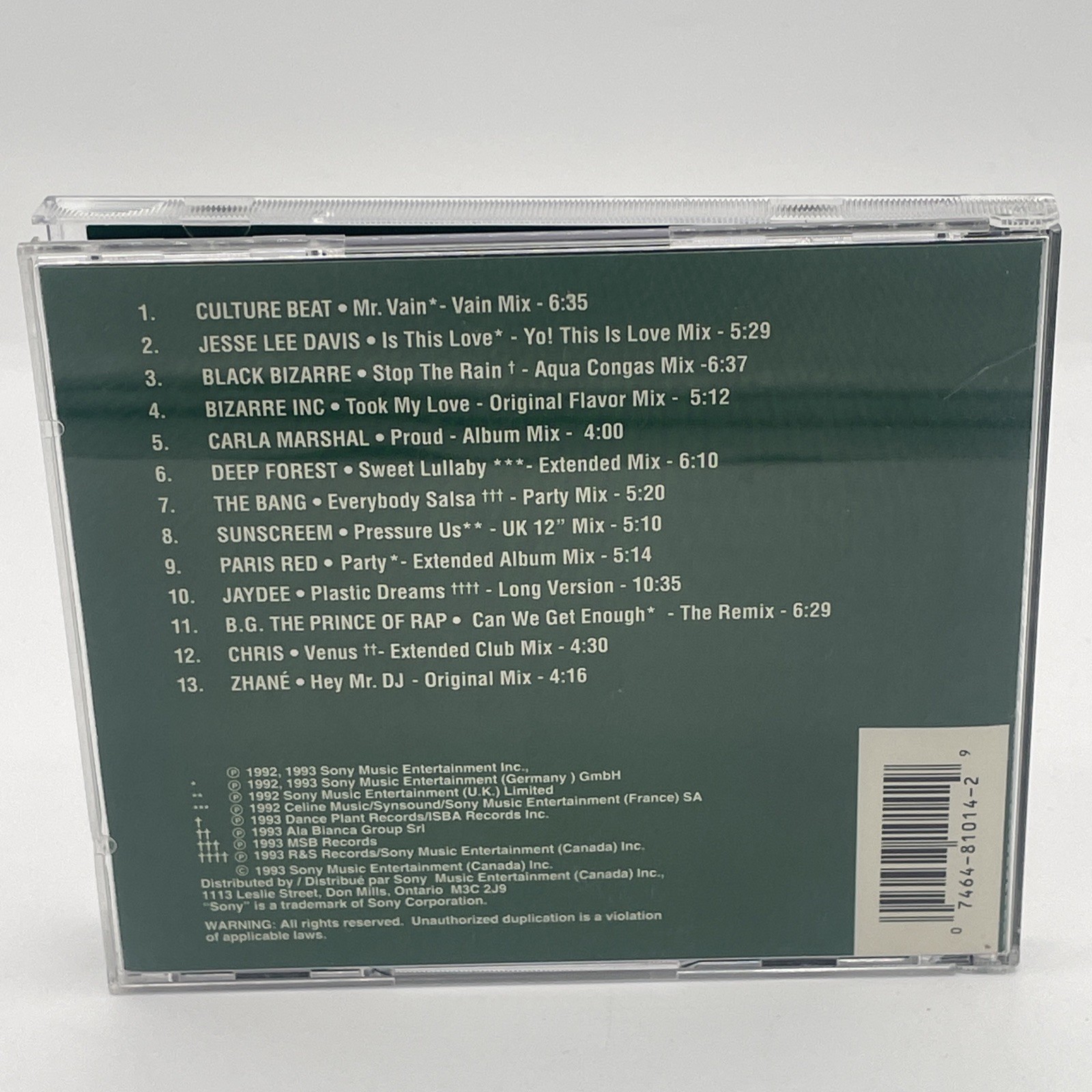 Dance Pool Vol. 2 CD Various Artists 75 Min Dance Mixes