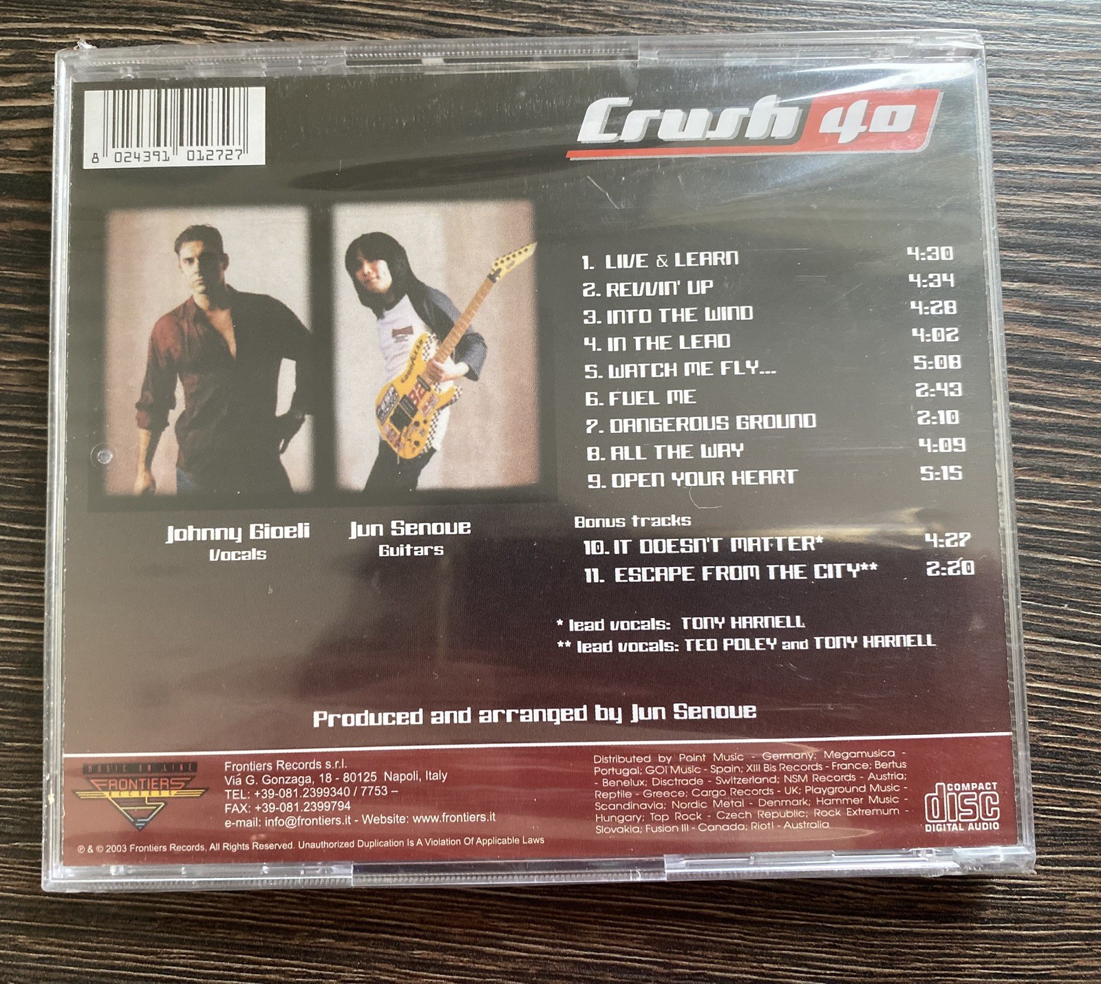 CRUSH 40 – Crush 40 (CD, 2003) RARE HARDLINE, AXEL RUDI PELL, GIOELI NEW & SEALD