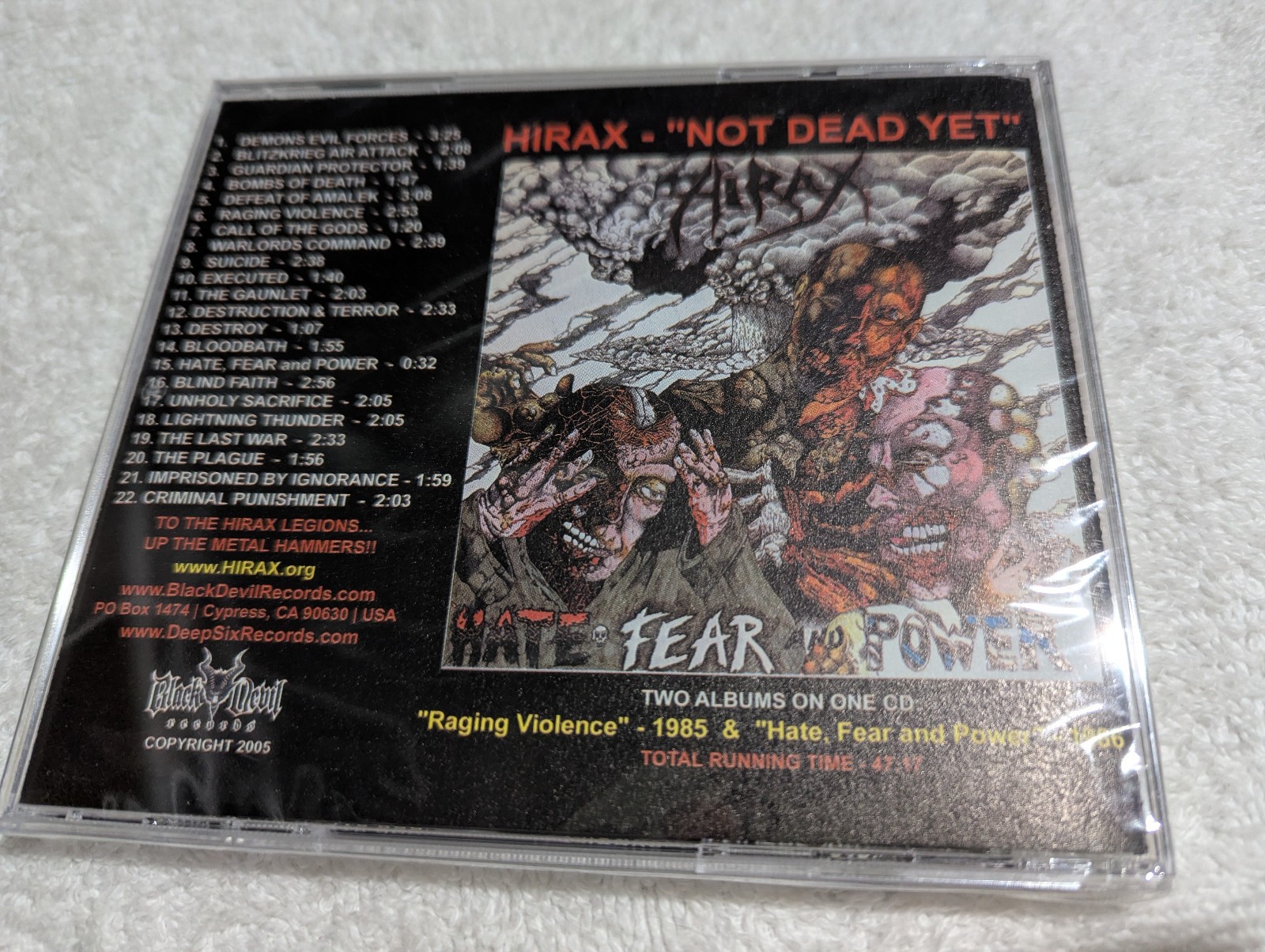 HIRAX Not Dead Yet CD crossover thrash metal Testament Exodus Phantasm 1st 2 LPs