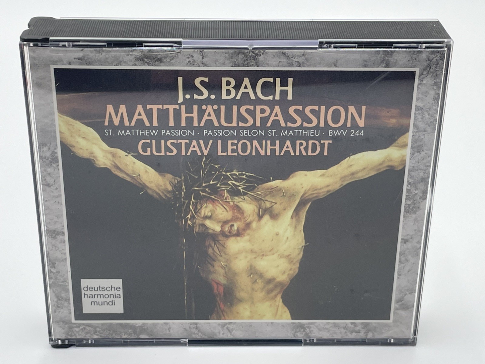 J S Bach Matthäuspassion GUSTAV LEONHARDT 1990 BMG 3CD Box Vintage