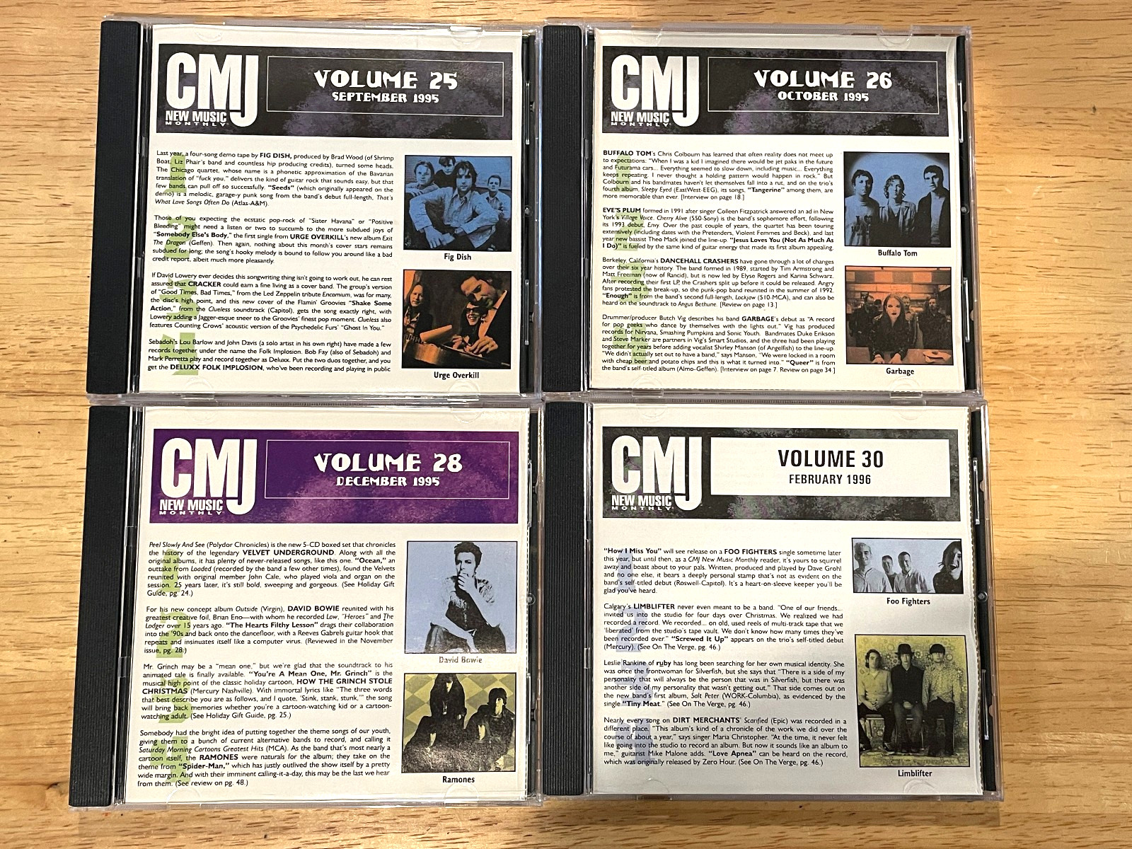 CMJ New Music Monthly Alt Rock Indie Lot of 4 Comp CDs Vols 25 26 28 30 RARE